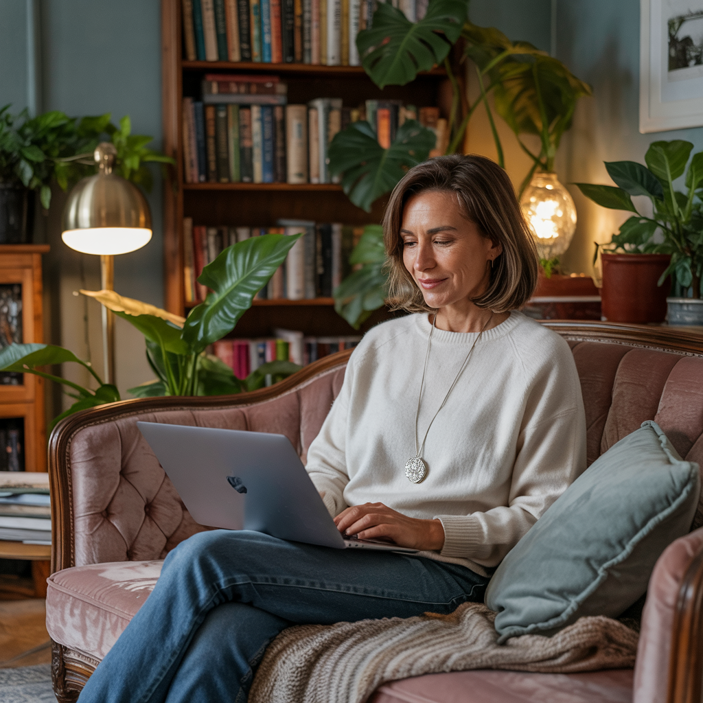 start online business without tech skills Learning online from the sofa