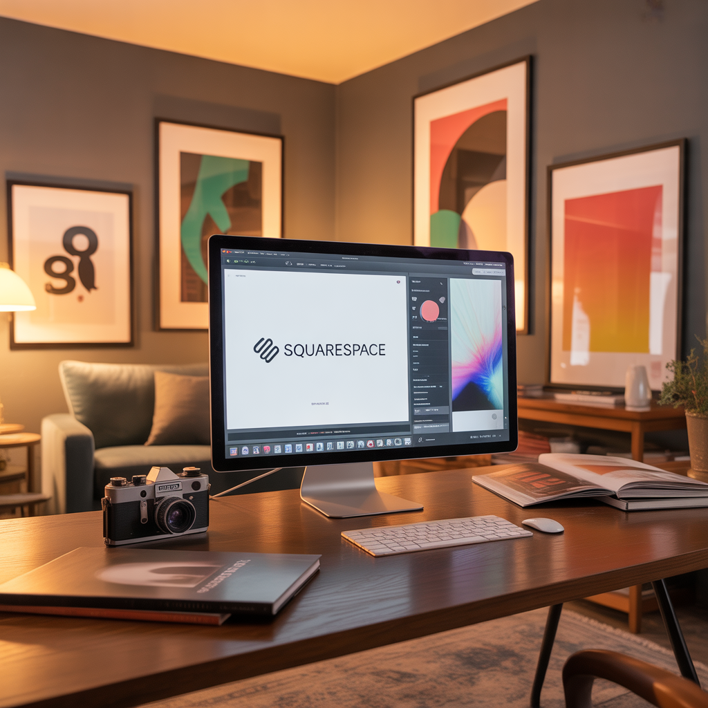 A visual comparison of Wix and Squarespace workspaces, one minimal and one artistic, side by side.